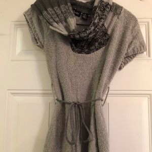 Chesley Cowl Neck Grey Sweater Dress